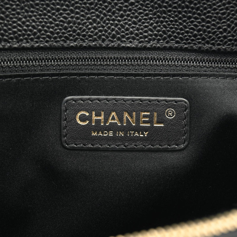 CHANEL シャネル GST グランドショッピングトート 黒 ゴールド金具 A50995 レディース キャビアスキン トートバッグ Aランク 中古 銀蔵