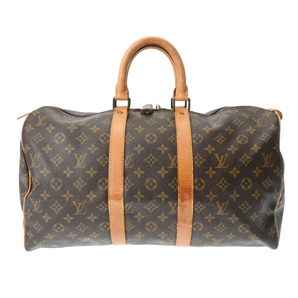 LOUIS VUITTON ルイヴィトン モノグラム キーポル 45 ブラウン M41428 ユニセックス モノグラムキャンバス ボストンバッグ Bランク 中古 銀蔵