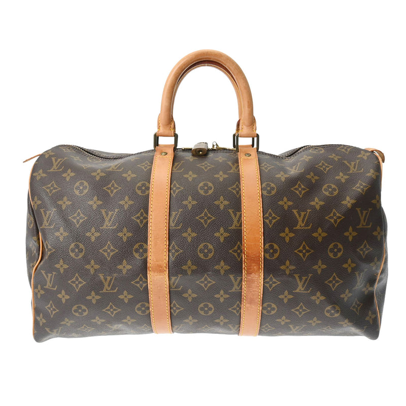 LOUIS VUITTON ルイヴィトン モノグラム キーポル 45 ブラウン M41428 ユニセックス モノグラムキャンバス ボストンバッグ Bランク 中古 銀蔵