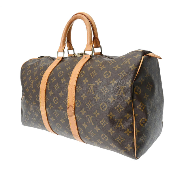 LOUIS VUITTON ルイヴィトン モノグラム キーポル 45 ブラウン M41428 ユニセックス モノグラムキャンバス ボストンバッグ Bランク 中古 銀蔵