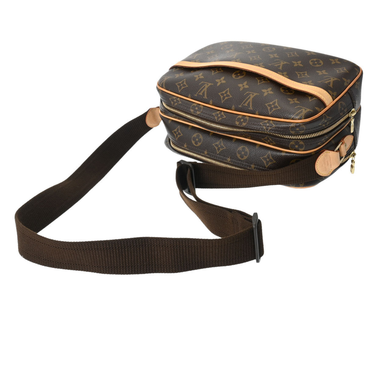 LOUIS VUITTON ルイヴィトン モノグラム リポーター PM ブラウン 