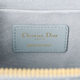 CHRISTIAN DIOR クリスチャンディオール スモール バニティ 2WAY ライトブルー系 ゴールド金具 レディース レザー ハンドバッグ Aランク 中古 銀蔵