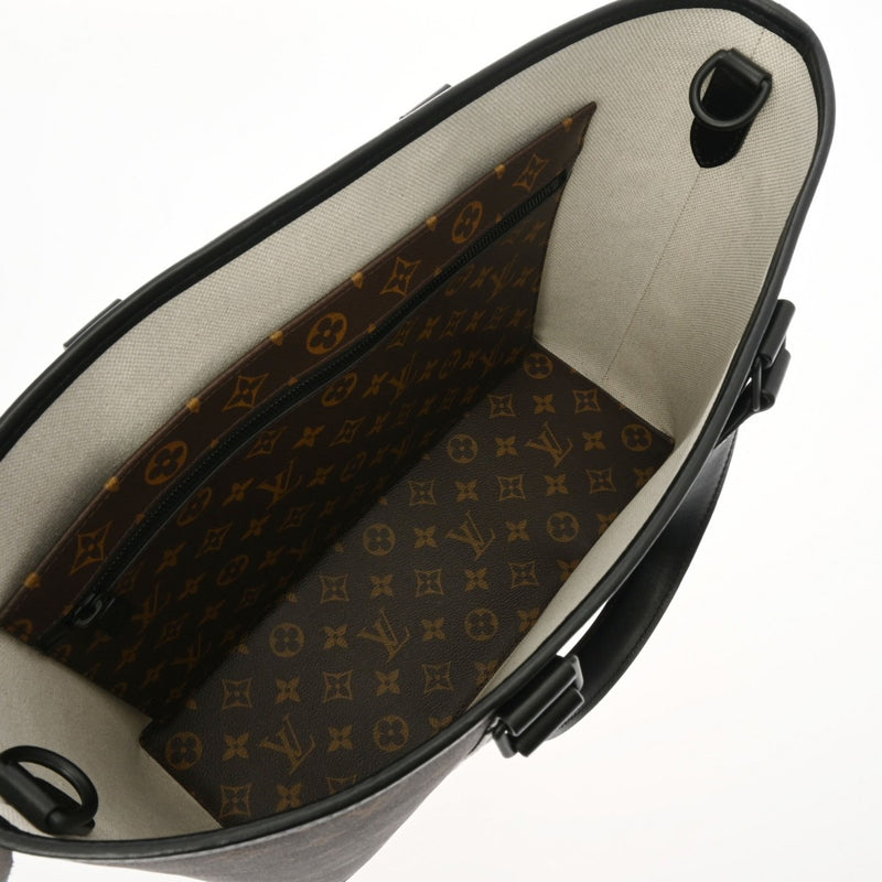 LOUIS VUITTON ルイヴィトン モノグラム マカサー ウィークエンド トートPM 2WAY ブラウン/黒 M45734 メンズ モノグラムマカサー トートバッグ 新同 中古 銀蔵