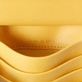 CHANEL シャネル マトラッセ コンパクトウォレット 黄色 ゴールド金具 AP3185 レディース ラムスキン 二つ折り財布 ABランク 中古 銀蔵