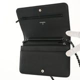 CHANEL シャネル ボーイシャネル チェーンウォレット 19cm 黒/シルバー レディース レザー ショルダーバッグ Aランク 中古 銀蔵