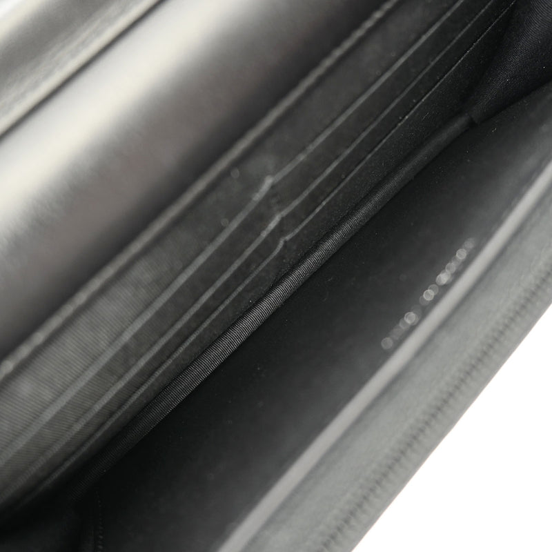 CHANEL シャネル ボーイシャネル チェーンウォレット 19cm 黒/シルバー レディース レザー ショルダーバッグ Aランク 中古 銀蔵