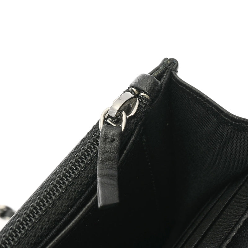 CHANEL シャネル ボーイシャネル チェーンウォレット 19cm 黒/シルバー レディース レザー ショルダーバッグ Aランク 中古 銀蔵