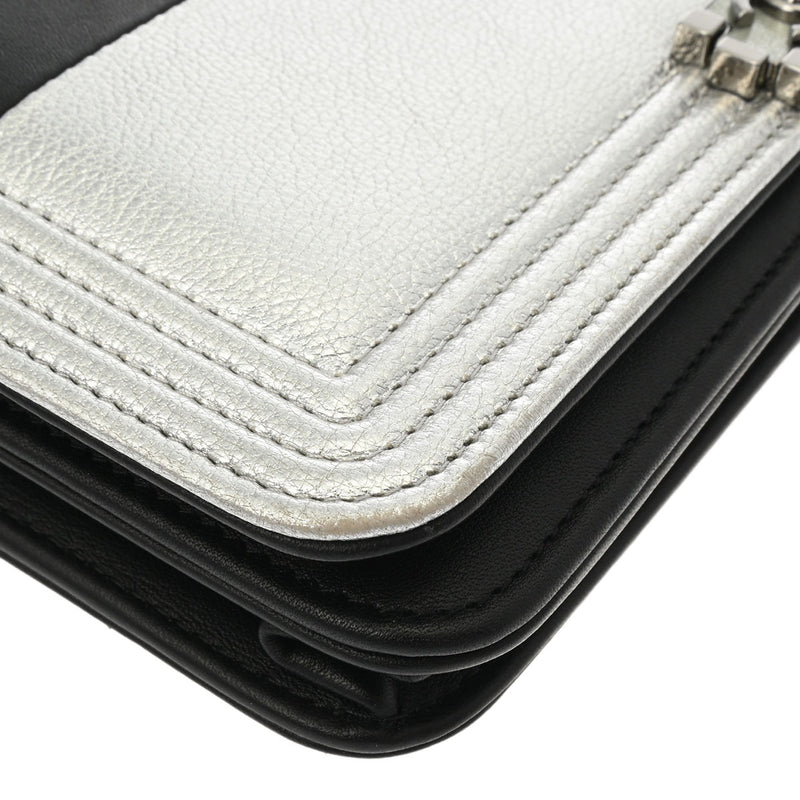 CHANEL シャネル ボーイシャネル チェーンウォレット 19cm 黒/シルバー レディース レザー ショルダーバッグ Aランク 中古 銀蔵