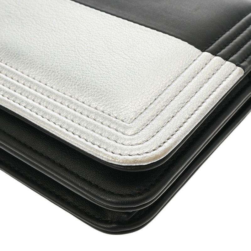 CHANEL シャネル ボーイシャネル チェーンウォレット 19cm 黒/シルバー レディース レザー ショルダーバッグ Aランク 中古 銀蔵