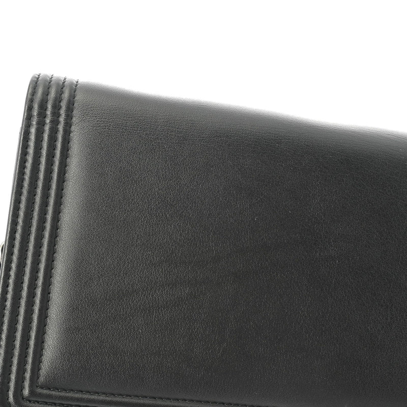 CHANEL シャネル ボーイシャネル チェーンウォレット 19cm 黒/シルバー レディース レザー ショルダーバッグ Aランク 中古 銀蔵