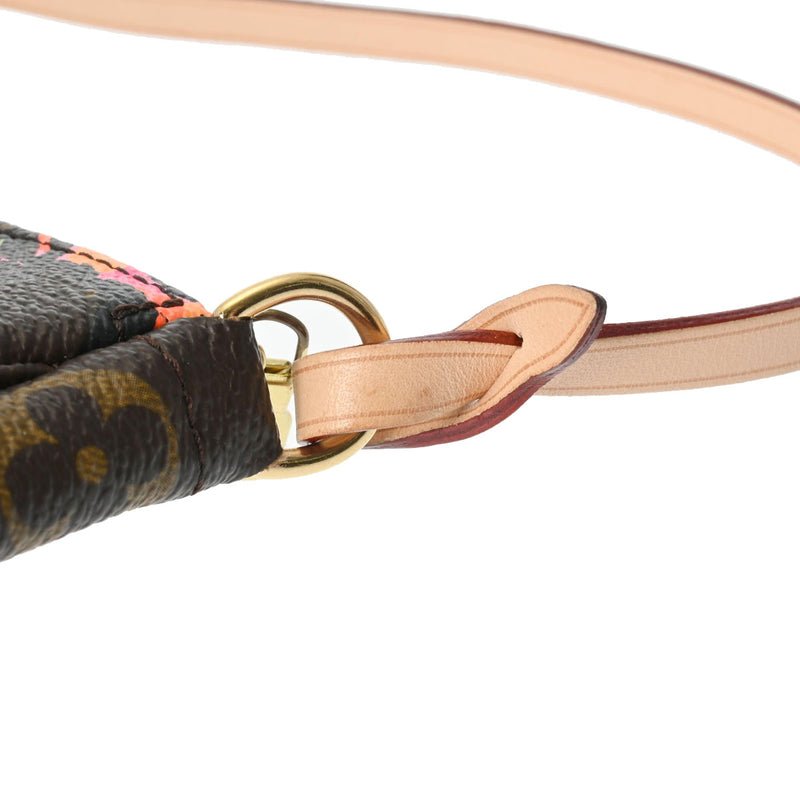 LOUIS VUITTON ルイヴィトン モノグラムローズ ポシェット アクセソワール ブラウン M48615 レディース モノグラムキャンバス アクセサリーポーチ Aランク 中古 銀蔵