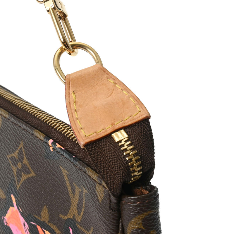 LOUIS VUITTON ルイヴィトン モノグラムローズ ポシェット アクセソワール ブラウン M48615 レディース モノグラムキャンバス アクセサリーポーチ Aランク 中古 銀蔵