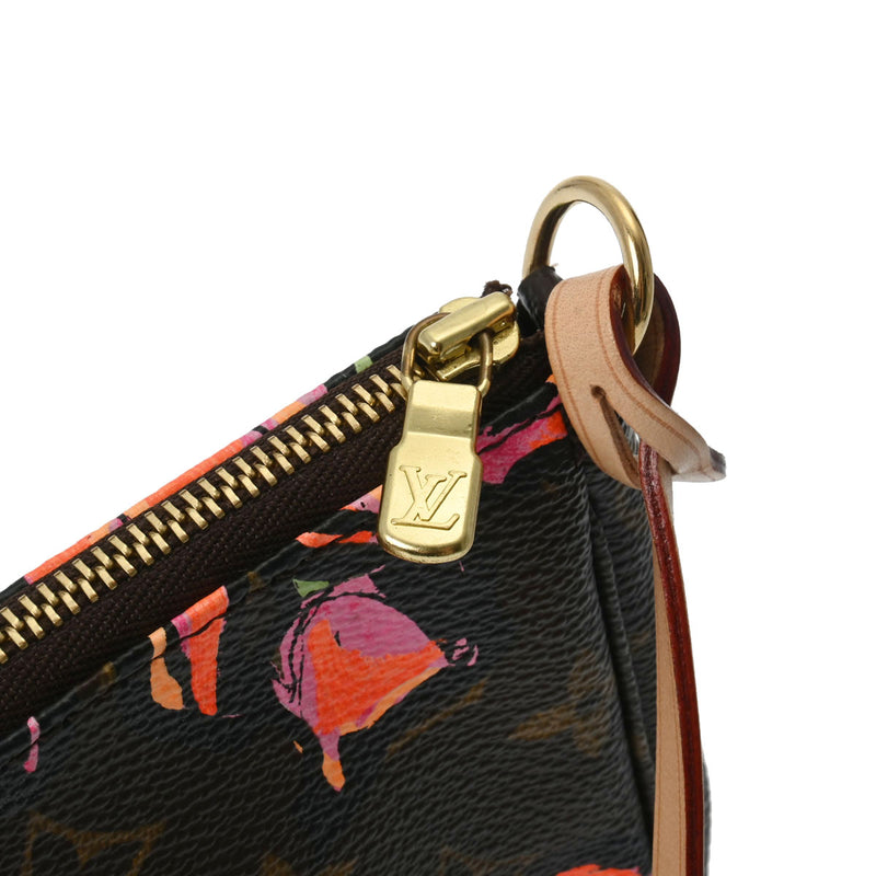 LOUIS VUITTON ルイヴィトン モノグラムローズ ポシェット アクセソワール ブラウン M48615 レディース モノグラムキャンバス アクセサリーポーチ Aランク 中古 銀蔵