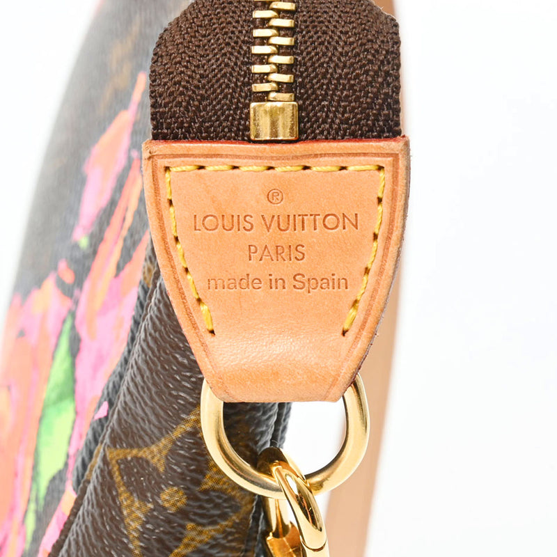 LOUIS VUITTON ルイヴィトン モノグラムローズ ポシェット アクセソワール ブラウン M48615 レディース モノグラムキャンバス アクセサリーポーチ Aランク 中古 銀蔵