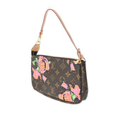 LOUIS VUITTON ルイヴィトン モノグラムローズ ポシェット アクセソワール ブラウン M48615 レディース モノグラムキャンバス アクセサリーポーチ Aランク 中古 銀蔵
