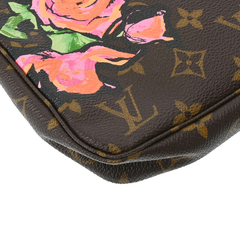 LOUIS VUITTON ルイヴィトン モノグラムローズ ポシェット アクセソワール ブラウン M48615 レディース モノグラムキャンバス アクセサリーポーチ Aランク 中古 銀蔵
