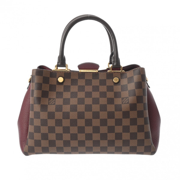 LOUIS VUITTON ルイヴィトン ダミエ ブリタニー ブラウン/ボルドー N41675 レディース ダミエキャンバス ハンドバッグ Aランク 中古 銀蔵