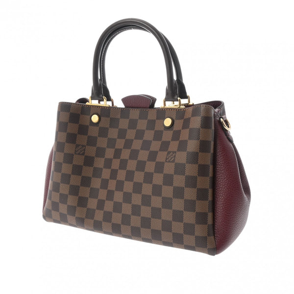 LOUIS VUITTON ルイヴィトン ダミエ ブリタニー ブラウン/ボルドー N41675 レディース ダミエキャンバス ハンドバッグ Aランク 中古 銀蔵