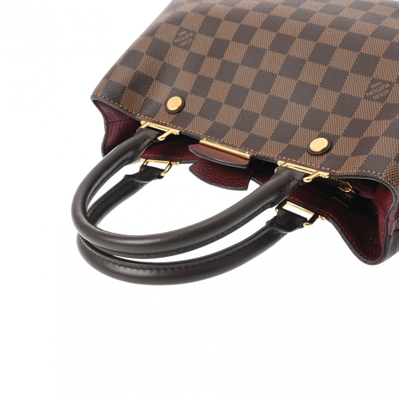 LOUIS VUITTON ルイヴィトン ダミエ ブリタニー ブラウン/ボルドー N41675 レディース ダミエキャンバス ハンドバッグ Aランク 中古 銀蔵