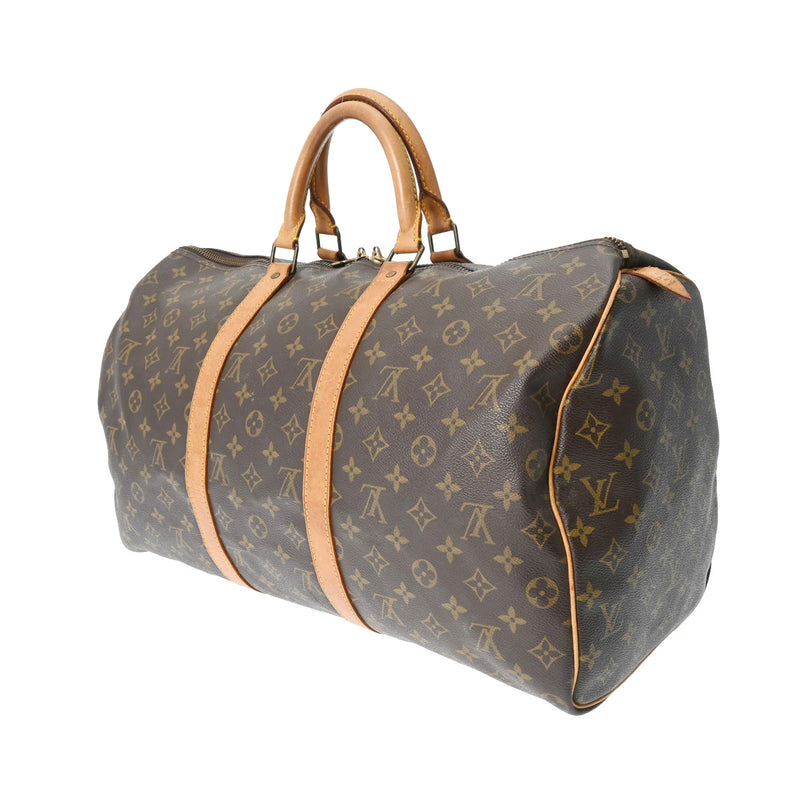 LOUIS VUITTON ルイヴィトン モノグラム キーポル 50 ブラウン M41426 ユニセックス モノグラムキャンバス ボストンバッグ Bランク 中古 銀蔵