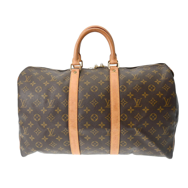 LOUIS VUITTON ルイヴィトン モノグラム キーポル 45 ブラウン M41428 ユニセックス モノグラムキャンバス ボストンバッグ Bランク 中古 銀蔵