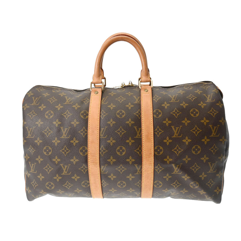 LOUIS VUITTON ルイヴィトン モノグラム キーポル 45 ブラウン M41428 ユニセックス モノグラムキャンバス ボストンバッグ Bランク 中古 銀蔵