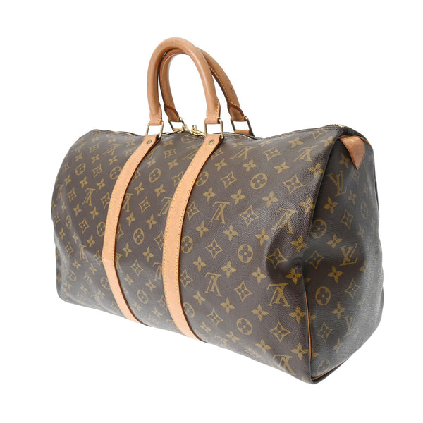 LOUIS VUITTON ルイヴィトン モノグラム キーポル 45 ブラウン M41428 ユニセックス モノグラムキャンバス ボストンバッグ Bランク 中古 銀蔵