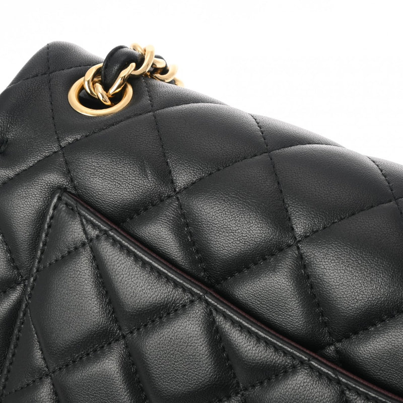 CHANEL シャネル マトラッセ チェーンショルダー 30cm  黒 A58600 レディース ラムスキン ショルダーバッグ Aランク 中古 銀蔵