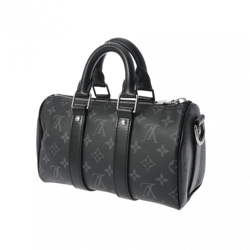 LOUIS VUITTON ルイヴィトン モノグラムエクリプス キーポルバンドリエール 25 ブラック M46271 メンズ モノグラムキャンバス ボストンバッグ Aランク 中古 銀蔵