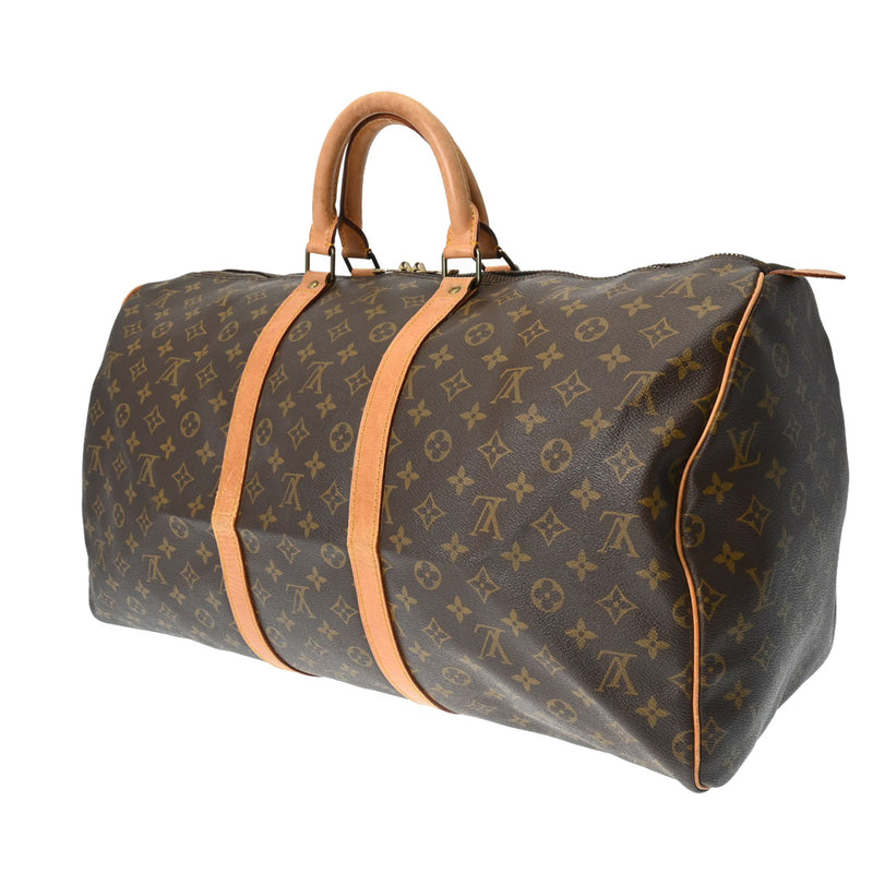 LOUIS VUITTON ルイヴィトン モノグラム キーポル 55 ブラウン M41424 ユニセックス モノグラムキャンバス ボストンバッグ Bランク 中古 銀蔵