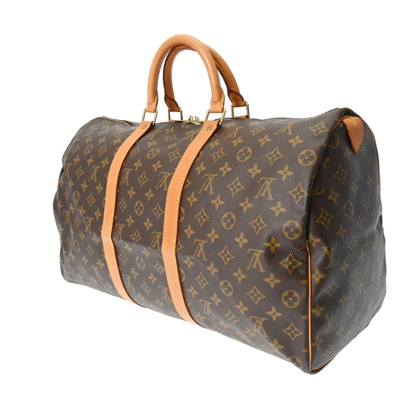 LOUIS VUITTON ルイヴィトン モノグラム キーポル 50 ブラウン M41426 ユニセックス モノグラムキャンバス ボストンバッグ Bランク 中古 銀蔵