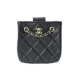 CHANEL シャネル マトラッセ ミニ ポシェット チェーンショルダー 黒 AP2547 レディース ラムスキン ショルダーバッグ Aランク 中古 銀蔵