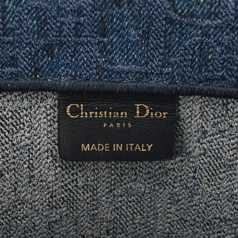 CHRISTIAN DIOR クリスチャンディオール ブックトート ラージサイズ ブルー ユニセックス デニム ハンドバッグ Aランク 中古 銀蔵