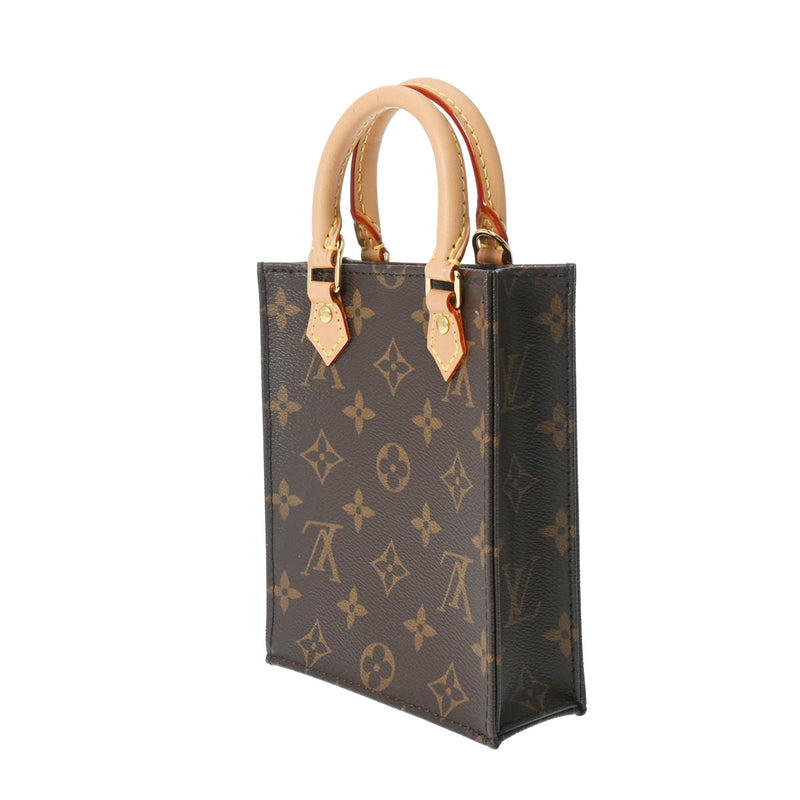 LOUIS VUITTON ルイヴィトン モノグラム プティット サックプラ 旧型 2WAY ブラウン M69442 レディース モノグラムキャンバス ハンドバッグ Aランク 中古 銀蔵