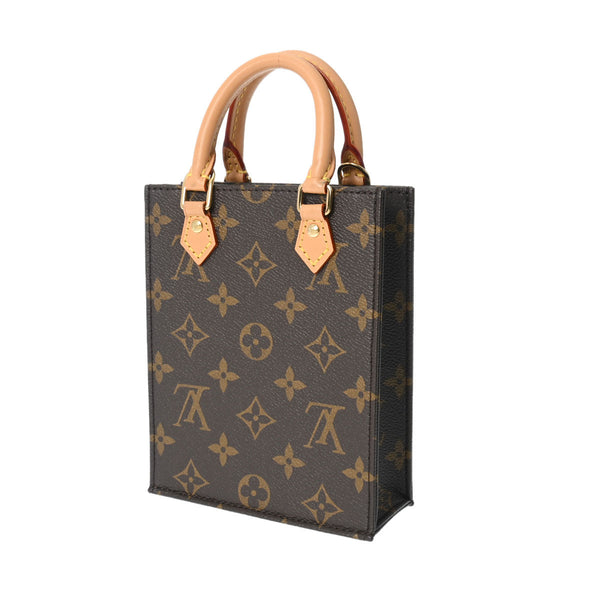 LOUIS VUITTON ルイヴィトン モノグラム プティット サックプラ 2WAY ブラウン M81295 レディース モノグラムキャンバス ハンドバッグ Aランク 中古 銀蔵