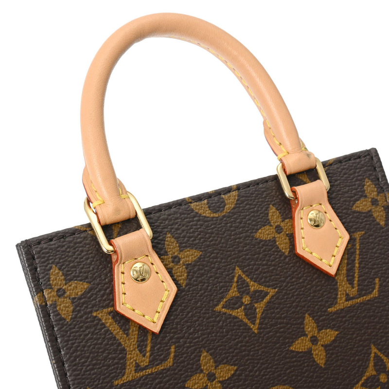 LOUIS VUITTON ルイヴィトン モノグラム プティット サックプラ 2WAY ブラウン M81295 レディース モノグラムキャンバス ハンドバッグ Aランク 中古 銀蔵