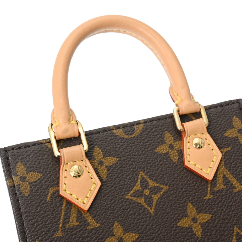 LOUIS VUITTON ルイヴィトン モノグラム プティット サックプラ 2WAY ブラウン M81295 レディース モノグラムキャンバス ハンドバッグ Aランク 中古 銀蔵