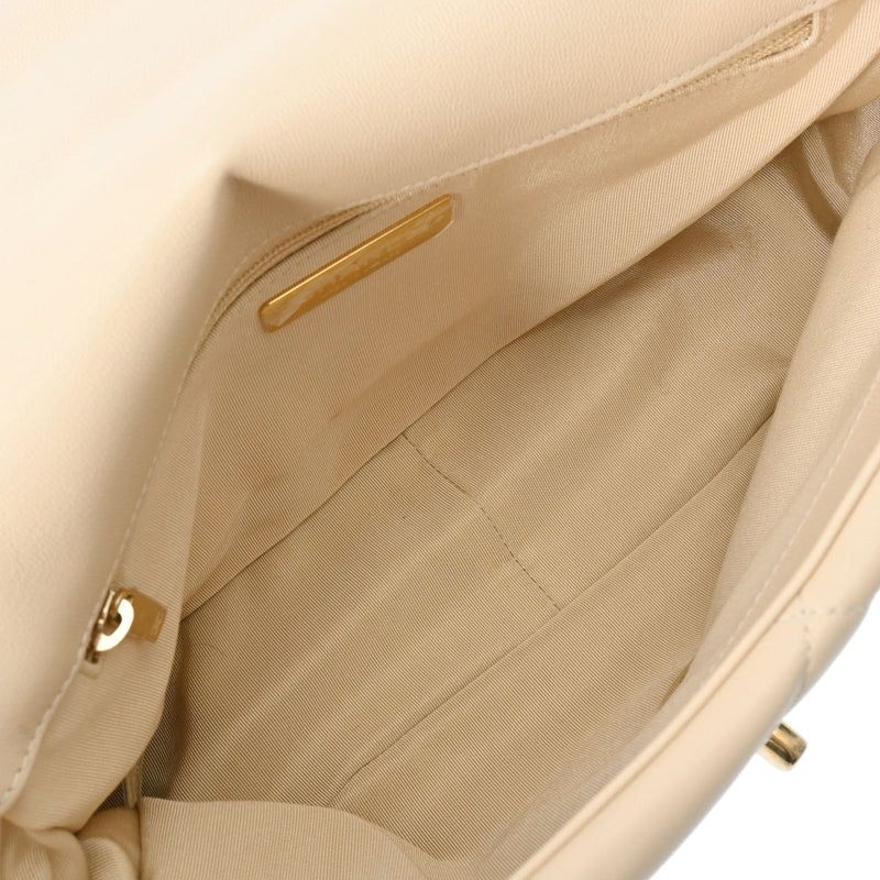 CHANEL シャネル シャネル19 チェーン ラージ 2WAY ベージュ AS1161 レディース ラムスキン ショルダーバッグ ABランク 中古 銀蔵