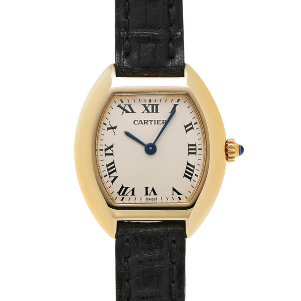 CARTIER カルティエ トノー 1910 W1517456 レディース YG/革 腕時計 クォーツ Aランク 中古 銀蔵