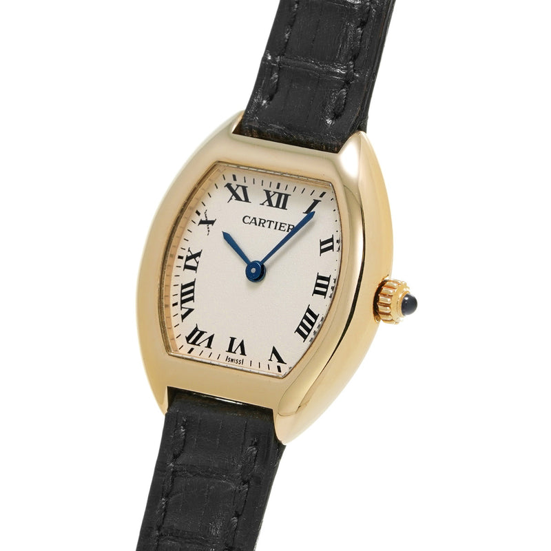 CARTIER カルティエ トノー 1910 W1517456 レディース YG/革 腕時計 クォーツ Aランク 中古 銀蔵