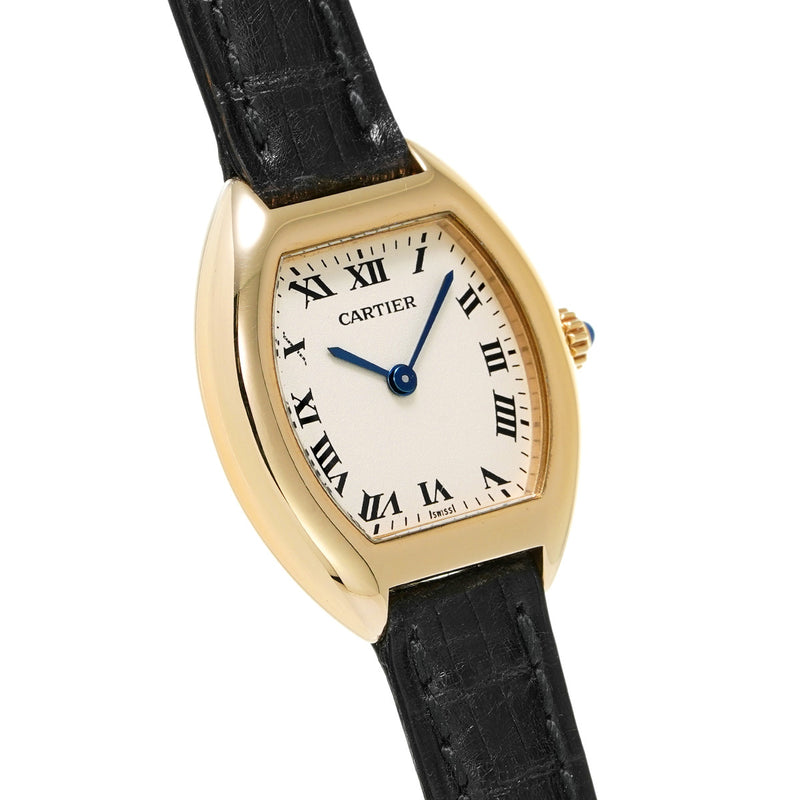 CARTIER カルティエ トノー 1910 W1517456 レディース YG/革 腕時計 クォーツ Aランク 中古 銀蔵