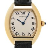 CARTIER カルティエ トノー 1910 W1517456 レディース YG/革 腕時計 クオーツ 白文字盤 Aランク 中古 銀蔵