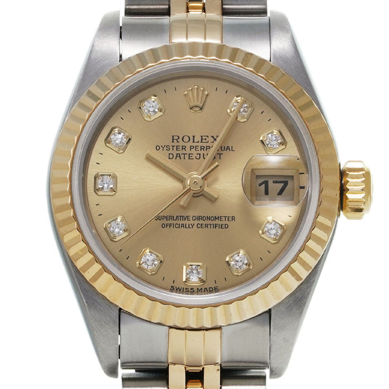 ROLEX ロレックス デイトジャスト 69173G レディース YG/SS 腕時計 自動巻き シャンパン文字盤 Aランク 中古 銀蔵