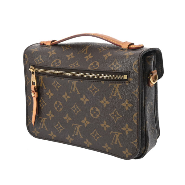 LOUIS VUITTON ルイヴィトン モノグラム ポシェットメティス 2WAY ブラウン M40780 レディース モノグラムキャンバス ハンドバッグ Bランク 中古 銀蔵