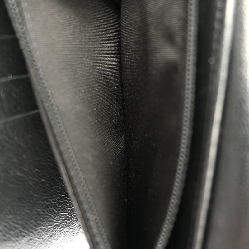CHANEL シャネル マトラッセ ブラック シャンパンゴールド金具 AP0232 レディース カーフ 三つ折り財布 Aランク 中古 銀蔵