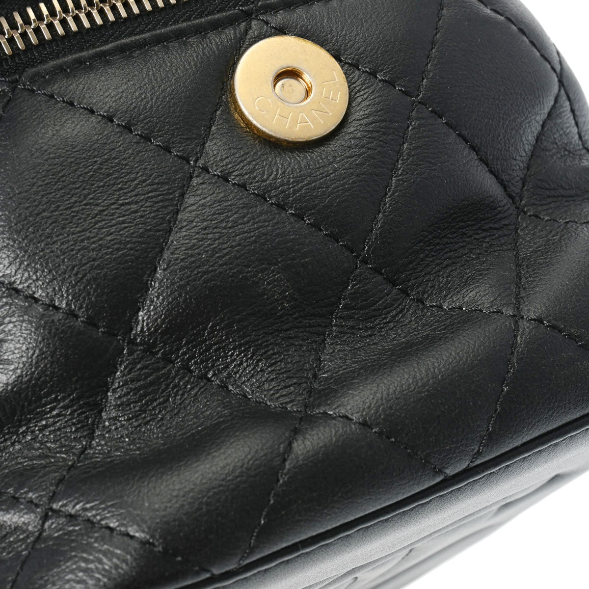 中古 シャネル CHANEL AS3228 ランダムシリアル レディース バニティバッグ マトラッセ ブラック カーフ CHANEL - 中古 シャネル CHANEL AS3228 ランダムシリアル レディース