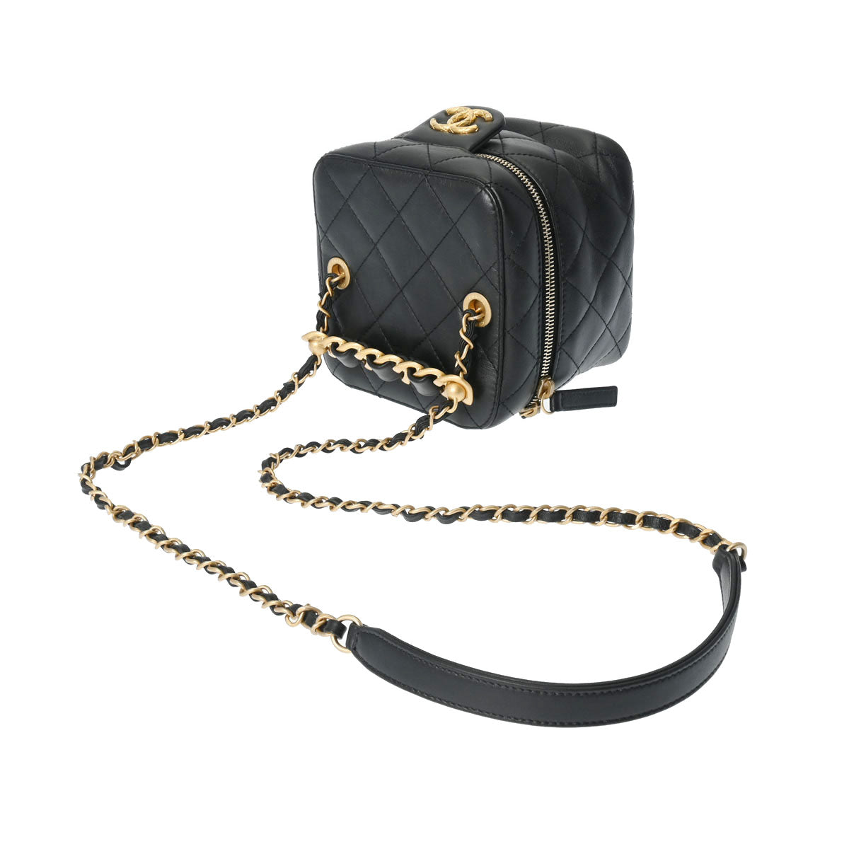 シャネル スモールバニティ チェーンショルダー 42976 黒 レディース