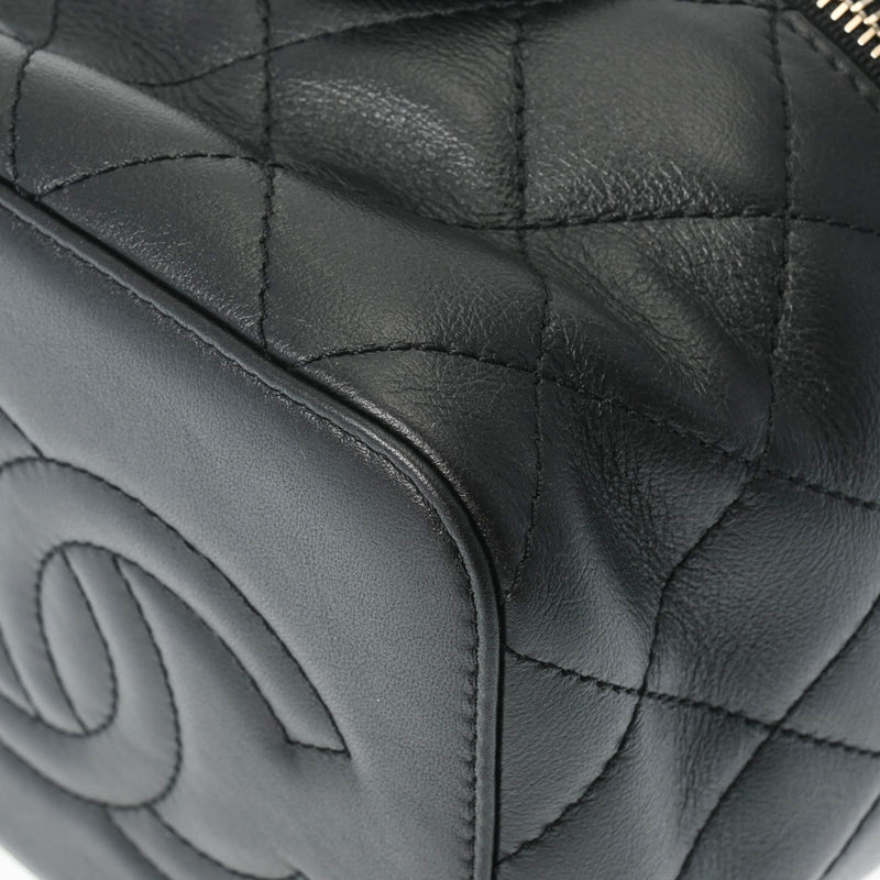 CHANEL シャネル マトラッセ スモールバニティ チェーンショルダー 黒 AS3228 レディース カーフ ショルダーバッグ Aランク 中古 銀蔵