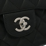 CHANEL シャネル マトラッセ チェーンショルダー 30cm 2重蓋 黒 A58600 レディース キャビアスキン ショルダーバッグ ABランク 中古 銀蔵
