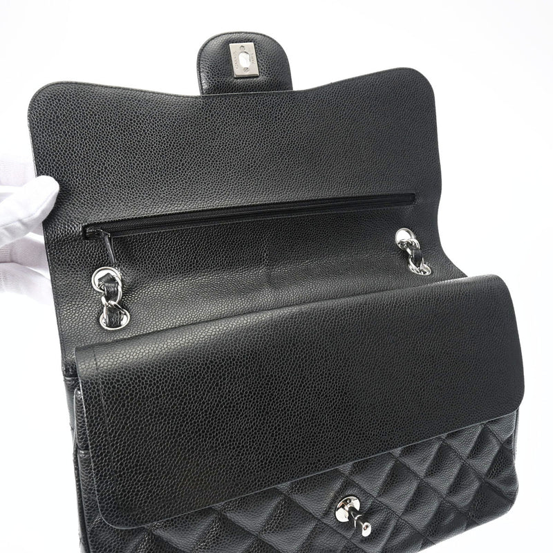 CHANEL シャネル マトラッセ チェーンショルダー 30cm 2重蓋 黒 A58600 レディース キャビアスキン ショルダーバッグ ABランク 中古 銀蔵